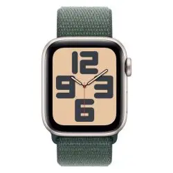 שעון חכם אפל ווטש׳ Apple Watch SE 2024 GPS + Cellular 40mm | צבע שעון Starlight Aluminium צבע רצועה Lake Green Sport Loop | באילת
