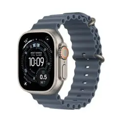 שעון חכם Apple Watch 49mm Ultra 3 GPS + Cellular צבע שעון Natural Titanium צבע רצועה Anchor Blue Ocean Band באילת